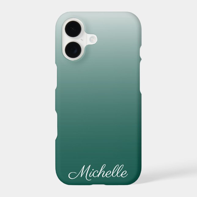 Personalized ombre gradient green Case-Mate iPhone case (Back)