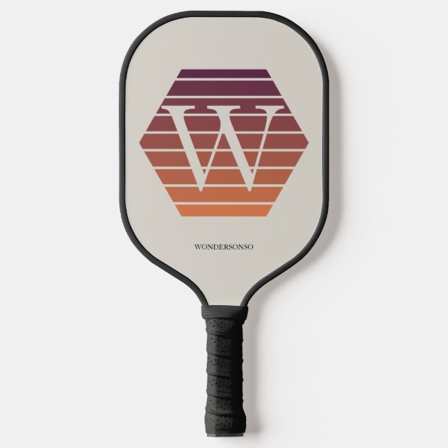 Personalized Ombre Monogram honeycomb hexagon Pickleball Paddle