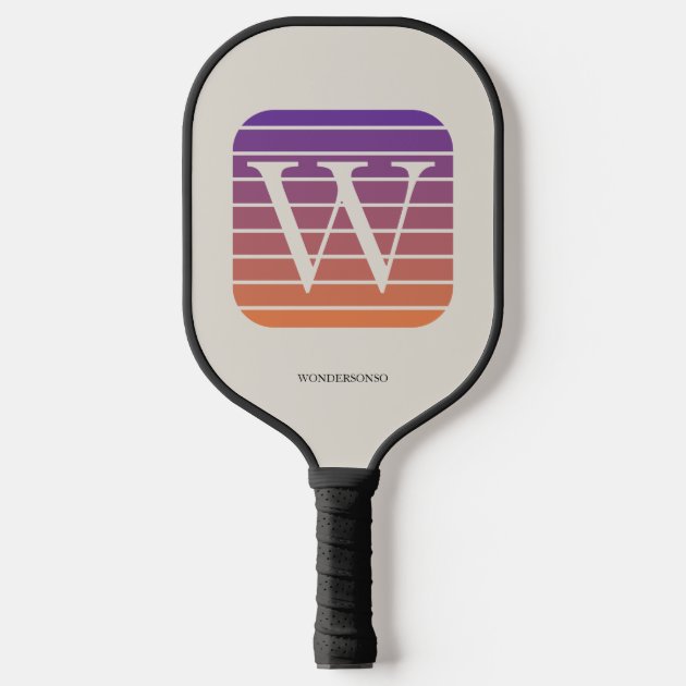 Personalized Ombre Monogram square Pickleball Paddle