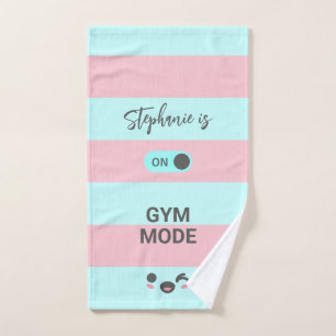 Personalized On Gym Mode Cute Fun Hand Towel