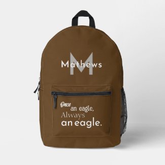 Personalized Once an Eagle, Always an Eagle. Brown
