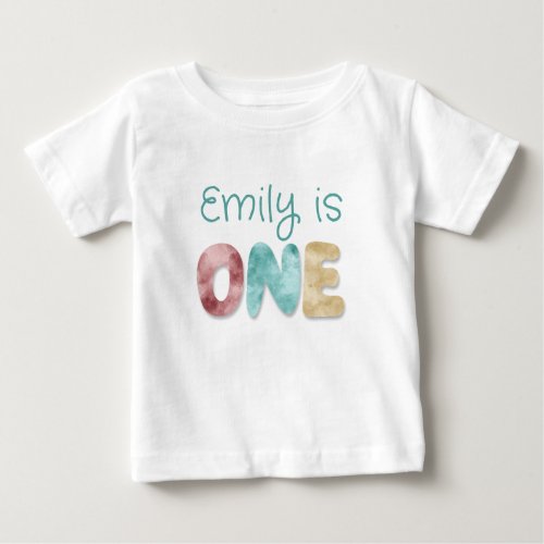 Personalized ONE First Birthday Baby Baby T_Shirt