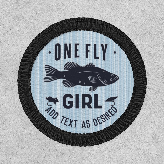 Personalized One FLY Girl - Fishing Female Patch (Front)