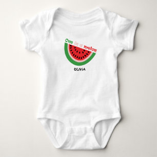 Personalized One In A Melon 1st Birthday Baby Bodysuit