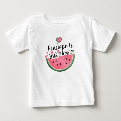 Personalized One In A Melon Baby T_Shirt