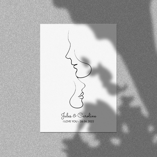 Personalized, One Line, Love, Boho, Arabic  Metal Print (Creator Uploaded)