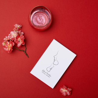 Personalized, One Line, Love, Boho, Arabic Postcard