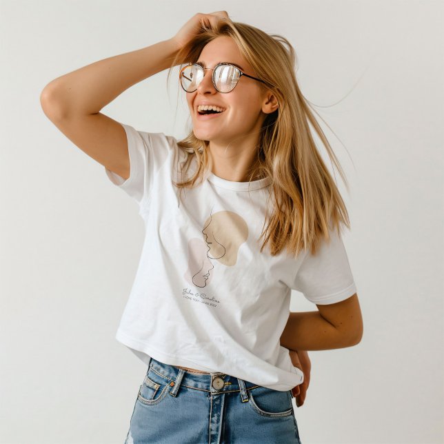 Personalized, One Line, Love, Boho, Arabic  T-Shirt (Creator Uploaded)