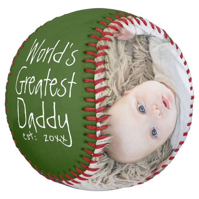 Personalized One Of A Kind Custom Made Fathers Day Softball (Angled)