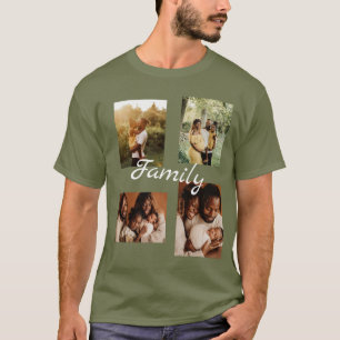 Personalized One Of A Kind Family Photo Collage  T-Shirt