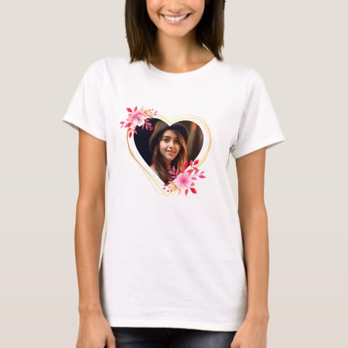 Personalized One Of A Kind Heart Photo  T_Shirt
