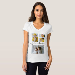 Personalized One Of A Kind Photo Collage T-Shirt | Zazzle