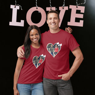 Personalized One Of A Kind Photo Heart T-Shirt