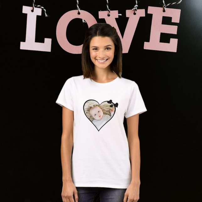 Personalized One Of A Kind Photo Heart T-Shirt (Creator Uploaded)
