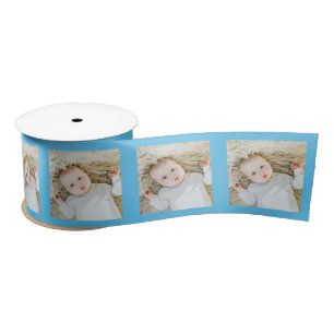 Personalized One Photo Baby or Any Satin Ribbon