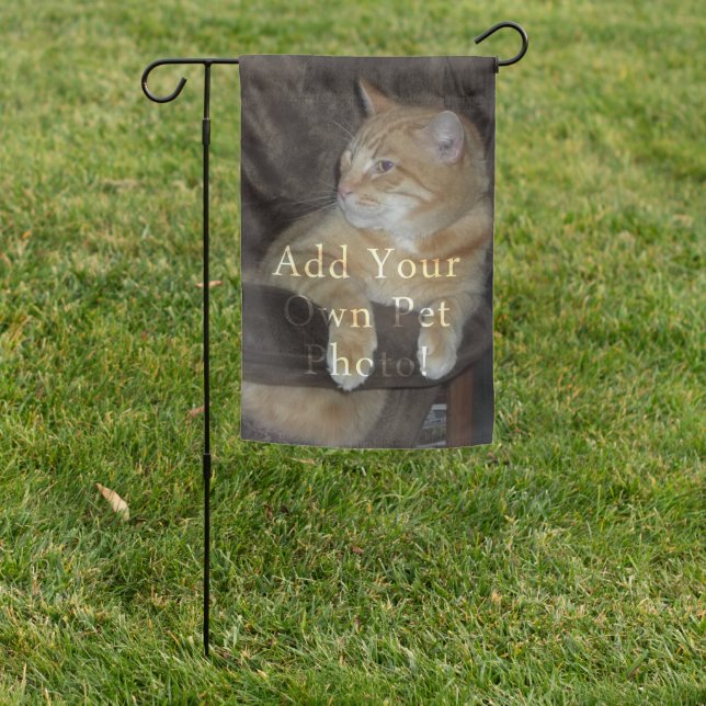 Personalized One Photo Family Pet Garden Flag (In SItu)