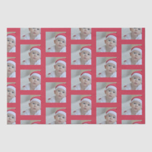 Personalized One Photo Pattern Holiday Tissue Paper