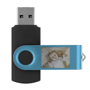 Personalized One Photo Two-Sided Picture Flash Drive