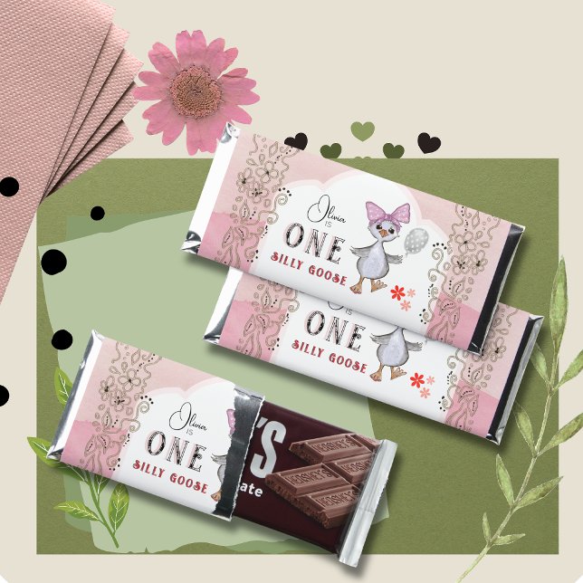 Personalized ONE Silly Goose Candy Bar Wrapper (Personalized ONE Silly Goose Candy Bar Wrappe)