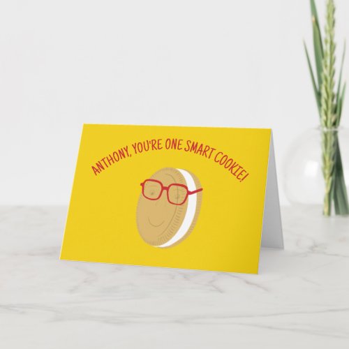 Personalized One Smart Cookie Graduation Congrats Card