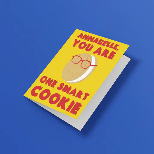 Personalized One Smart Cookie Graduation Congrats Card