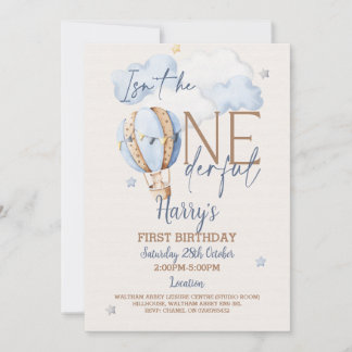 Personalized ONEderful 1st Birthday Invitation