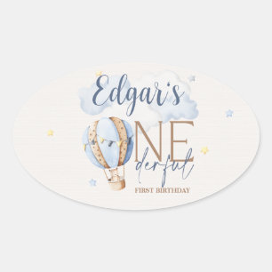 Personalized ONEderful 1st Birthday Party Stickers
