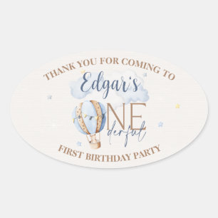 Personalized ONEderful 1st Birthday Party Stickers