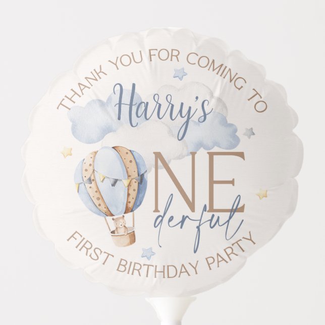 Personalized ONEderful 1st Birthday  Small balloon (Front)
