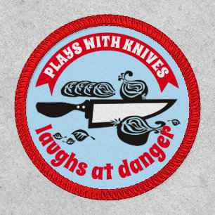 Personalized onions chef knife culinary apparel patch