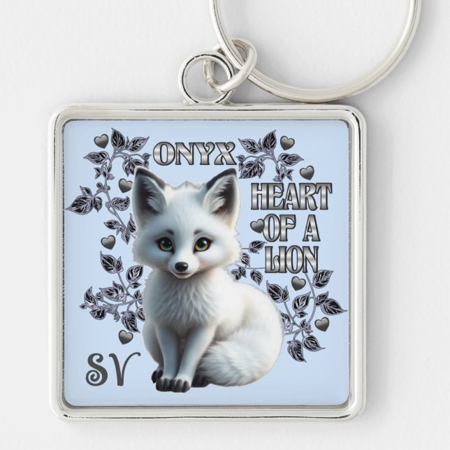 Personalized Onyx - Heart Of A Lion  Keychain (Front)