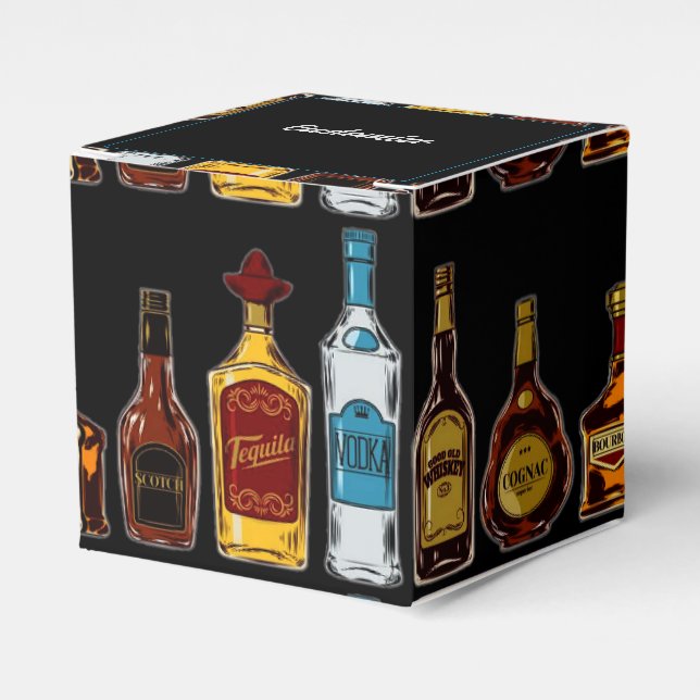 Personalized Open Bar Favor Boxes (Front Side)
