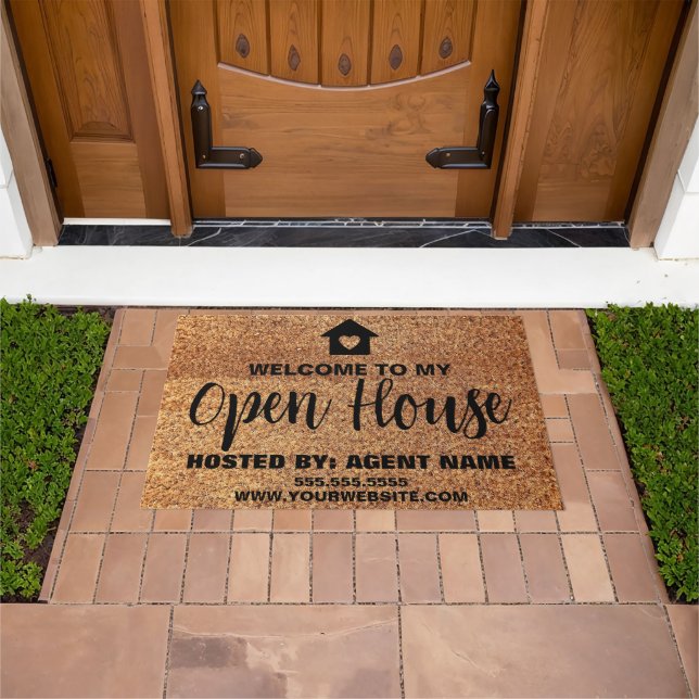 Personalized Open House Real Estate Realtor Gift  Doormat (Outdoor)