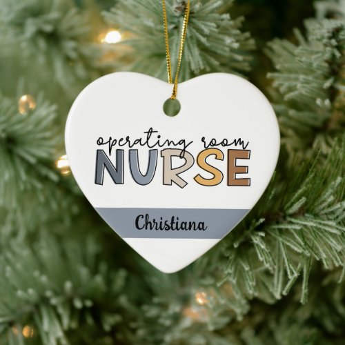 Personalized Operating Room Nurse OR Nurse Ceramic Ornament