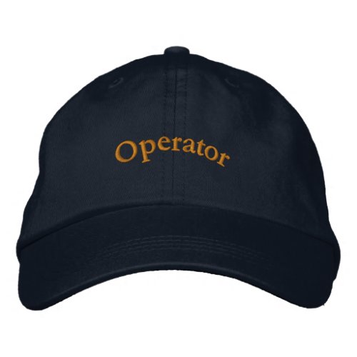 Personalized Operator Navy color Embroidered Hat