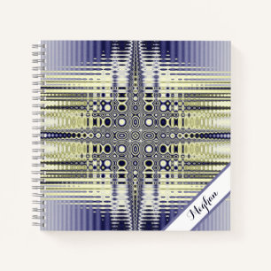 Personalized Optical Illusion Fractal Notebook