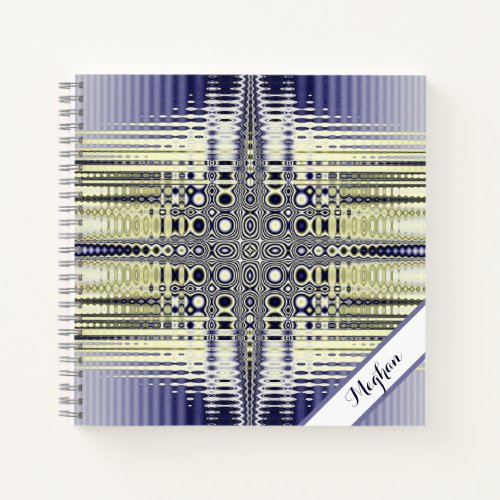Personalized Optical Illusion Fractal Notebook
