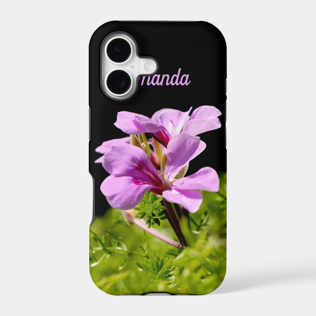 Personalized(Optional) Flower Iphone Case (Back)