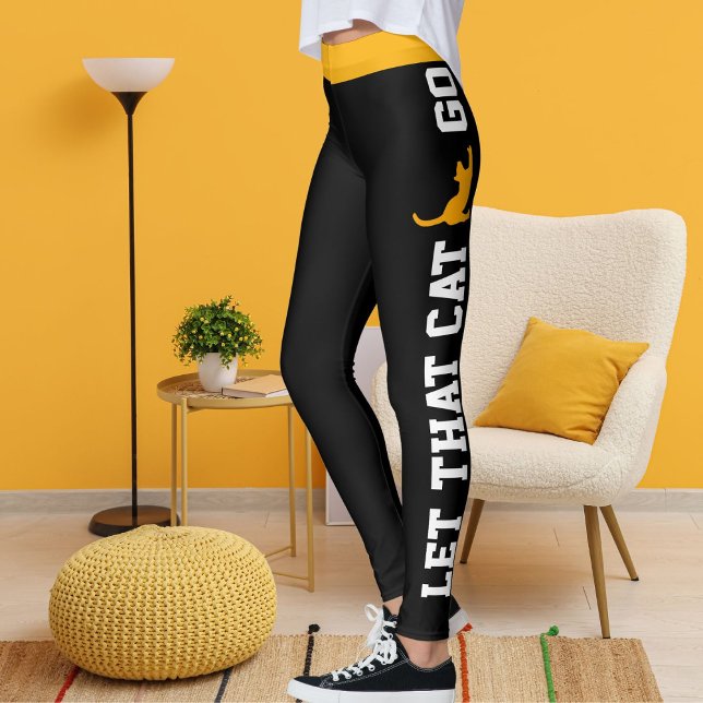 Personalized Orange Black Kitten Feline Cat Pet Leggings (Creator Uploaded)