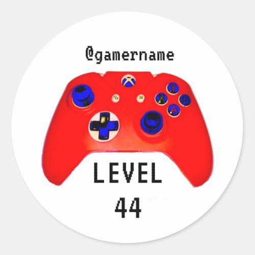 Personalized Orange Blue Gamer Sticker 