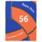 Personalized Orange Blue Volleyball Throw Blankets