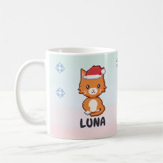 Personalized Orange Cat Christmas Mug