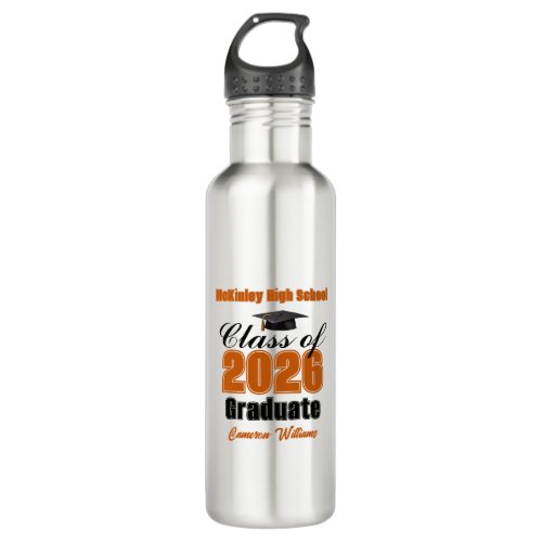 Personalized Orange Class of 2026 Graduation