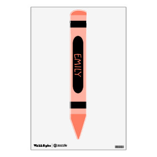 Personalized Orange Crayon Sign Wall Sticker