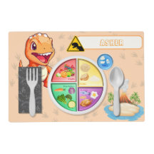 Personalized Orange Dinosaur Fun Learning Kids