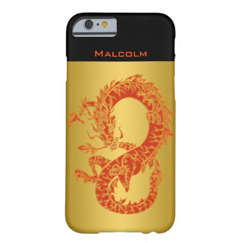 Personalized Orange Dragon 2 iPhone 6 Case