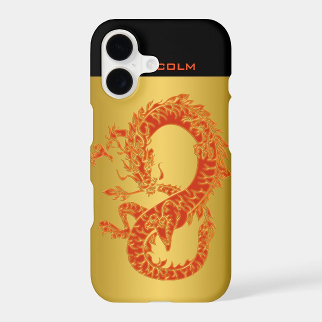 Personalized Orange Dragon 2 iPhone 7 Case (Back)