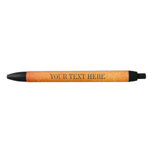 Personalized orange glitter pen with custom text