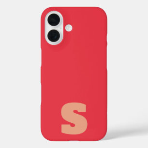 Personalized orange initial iPhone / iPad case