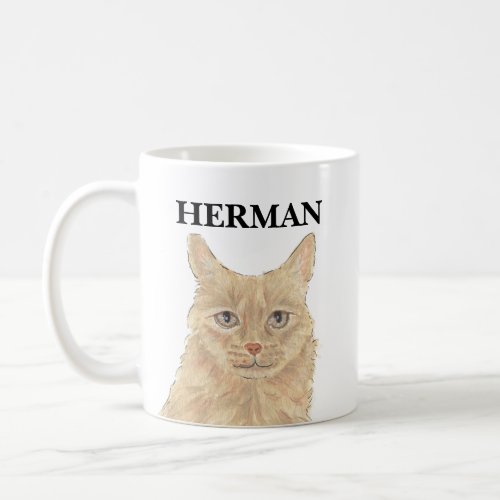 Personalized Orange Maine Coon Beverage Coaster Coffee Mug